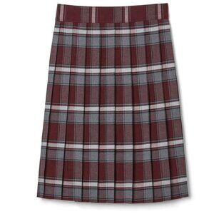 French Toast School Skirt Uniform Adult Burgandy Plaid Pleated